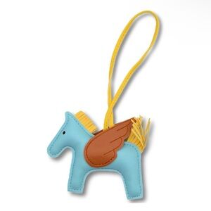 Pegasus Horse Purse Charms Women Cute Designer Keychain Leather Bag NWOT